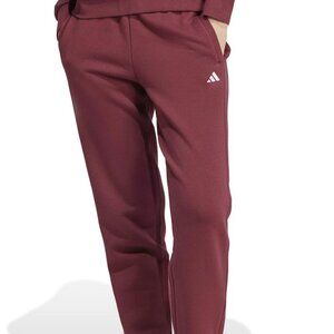 Women's Adidas Essentials Small-Leg Cozy Open Hem Pants -- NWOT